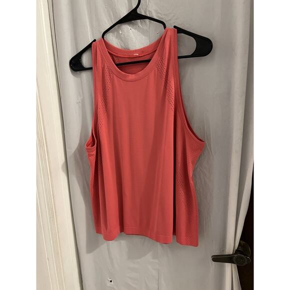 Lululemon Pink Vented Active Tank Top Sz L - Picture 1 of 4